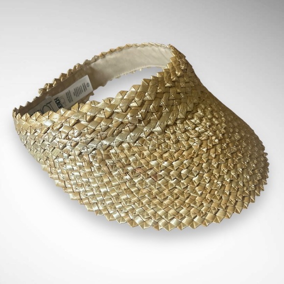 BEACH RIOT Women's Woven Straw Adjustable‎ Visor Brand New - Picture 4 of 8